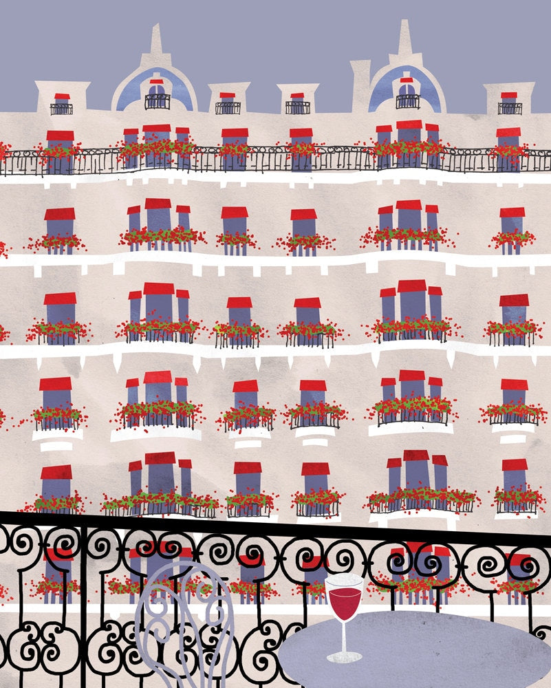 Hotel Plaza Athénée in Paris. Limited edition print.