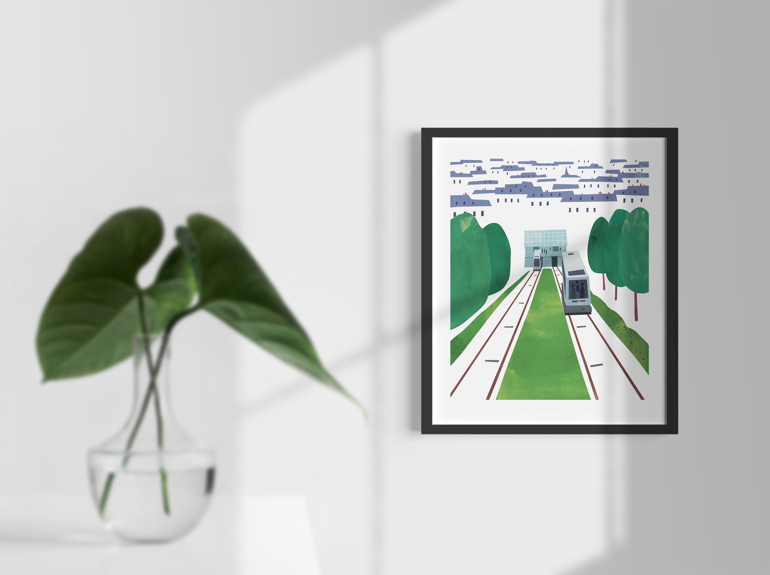 Funicular Paris. Limited edition print