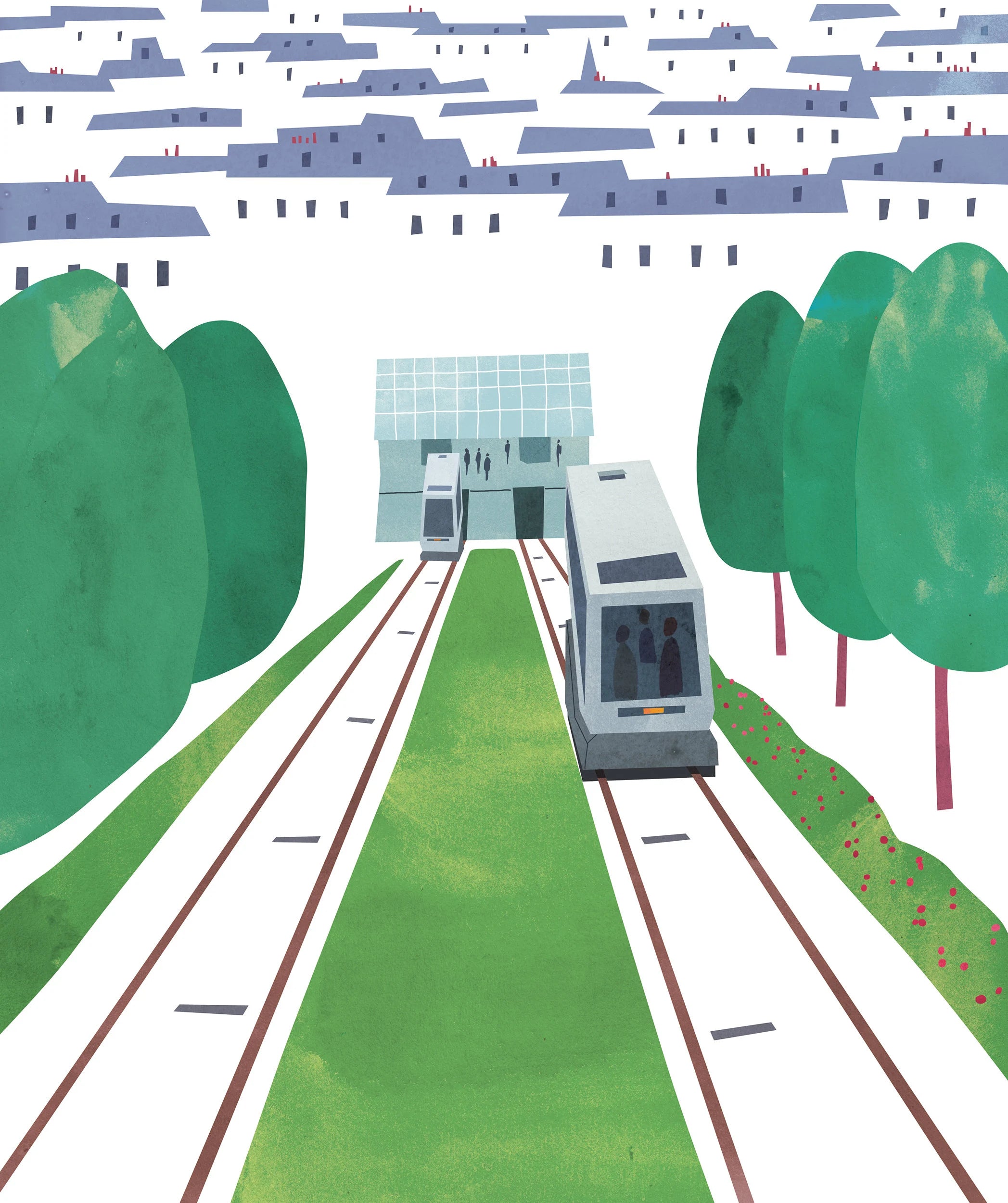 Funicular Paris. Limited edition print
