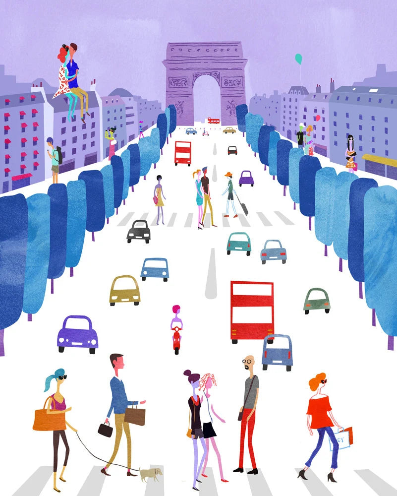 Champs Elysees Paris. Limited edition print